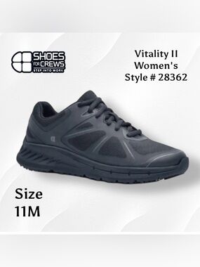 Shoes For Crews Vitality II Women's Sneakers in Black Size 11M NWT